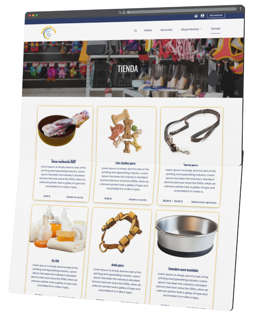 Ejemplo de módulo de tienda online