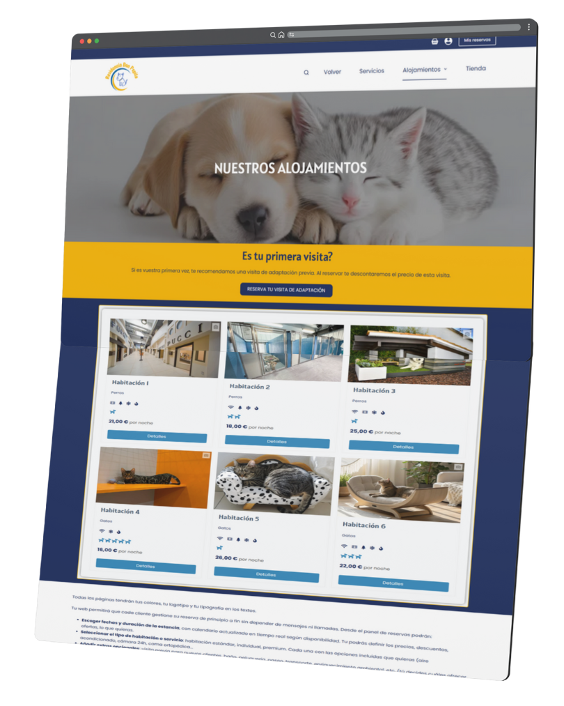 Ejemplo de módulo de alojamiento